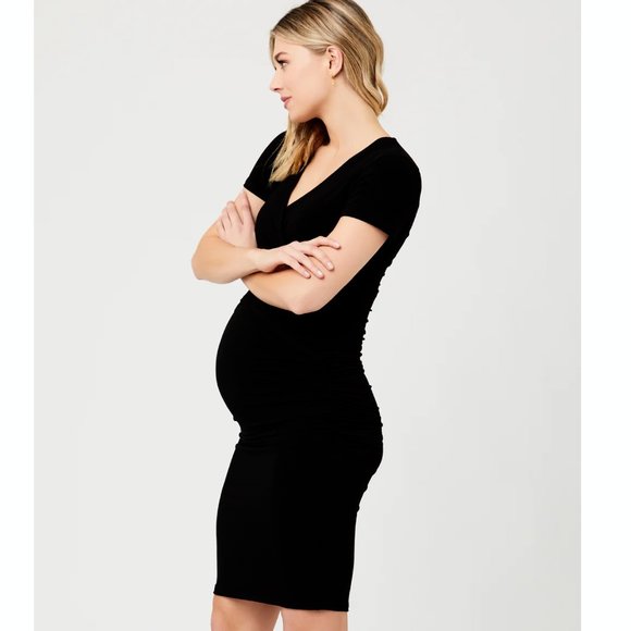 Ripe Maternity Embrace Nursing and Maternity Dress Black M - Picture 3 of 7